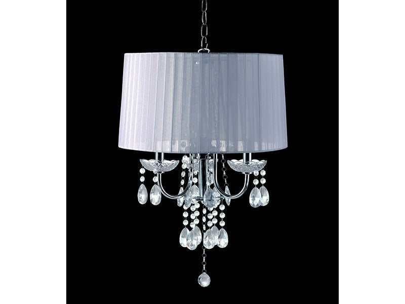 Jada Chrome/White Ceiling Lamp