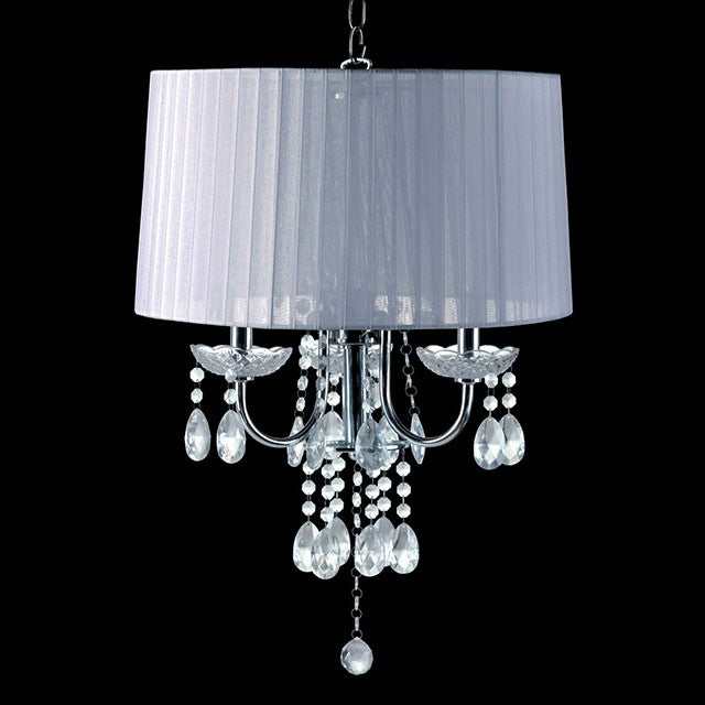 Jada Chrome/White Ceiling Lamp