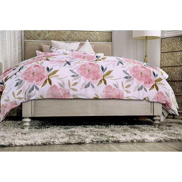 Jakarta Antique White/Beige Queen Bed