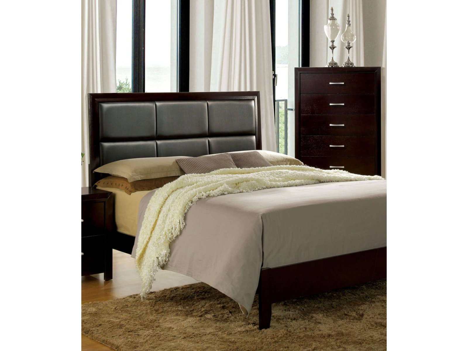 Janine Espresso Eastern King  Bed