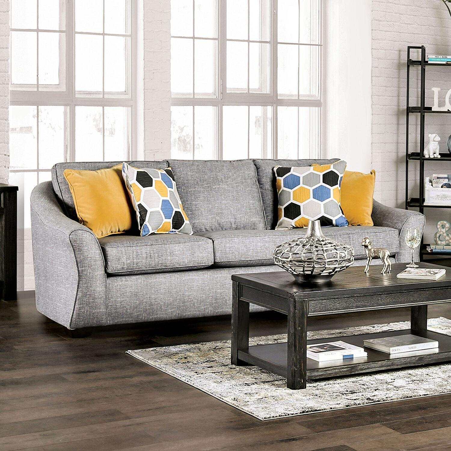 Jarrow Light Gray Stationary Sofa & Loveseat 2pc