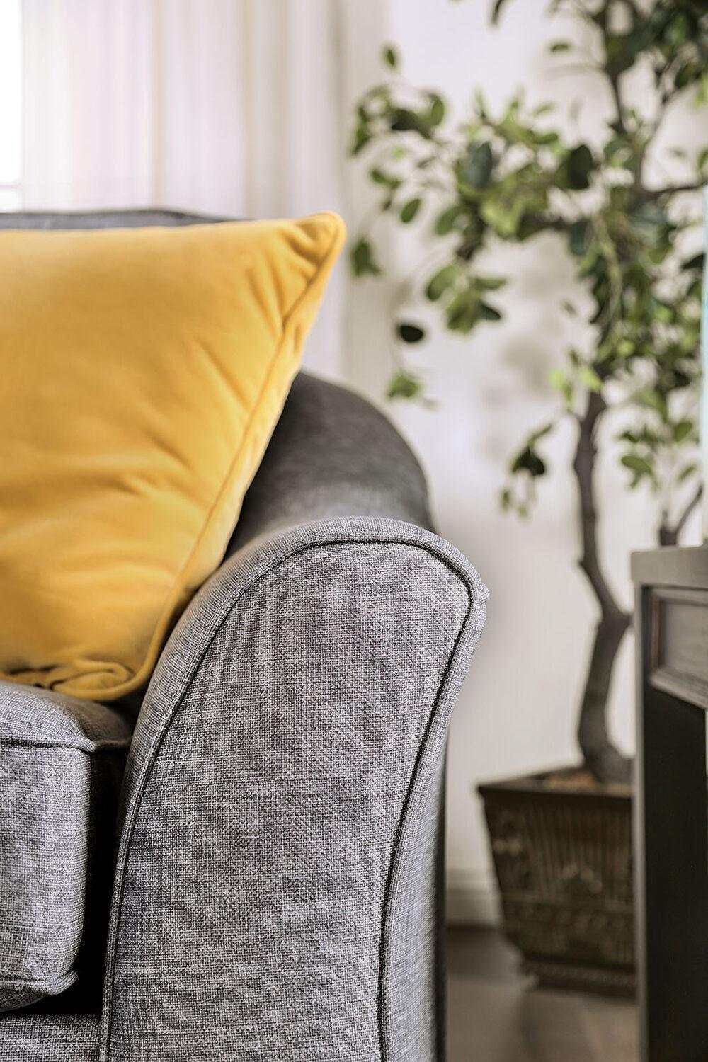 Jarrow Light Gray Stationary Sofa & Loveseat 2pc