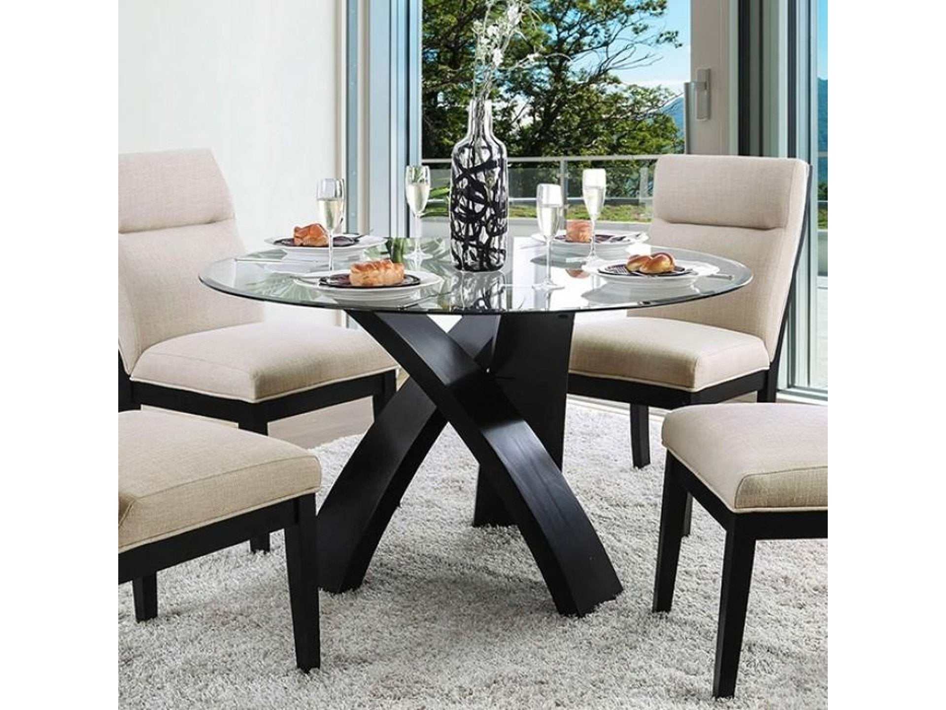Jasmin  Black/White  Dining Table