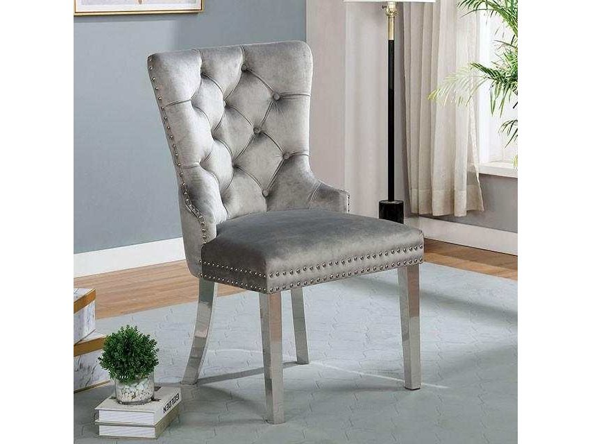 Jewett Velvet & Chrome Side Chair (Set of 2)