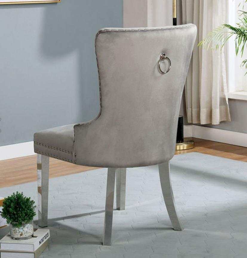 Jewett Velvet & Chrome Side Chair (Set of 2)