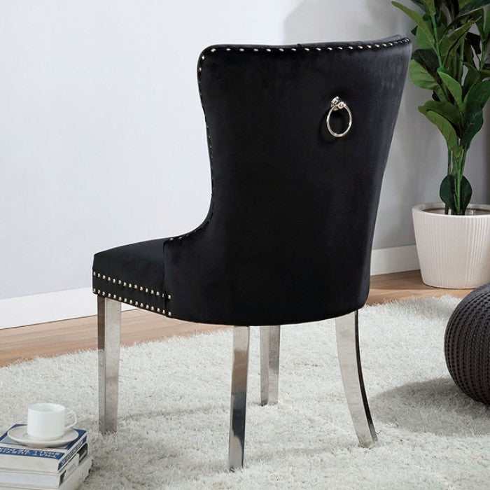 Jewett Velvet & Chrome Side Chair (Set of 2)