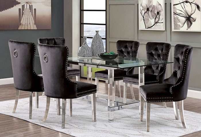 Jewett Velvet & Chrome Side Chair (Set of 2)