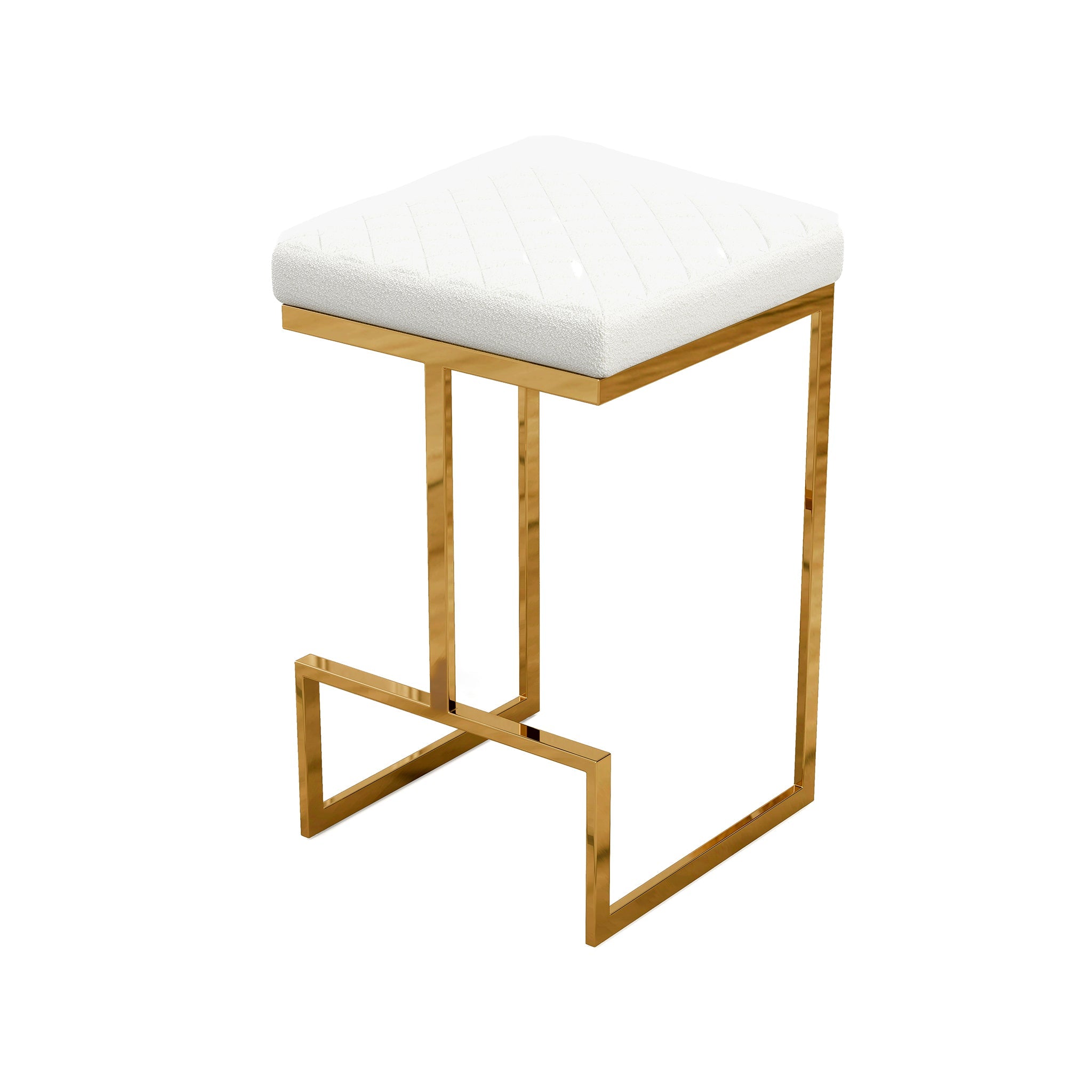 Joel Beige Boucle Counter Stool