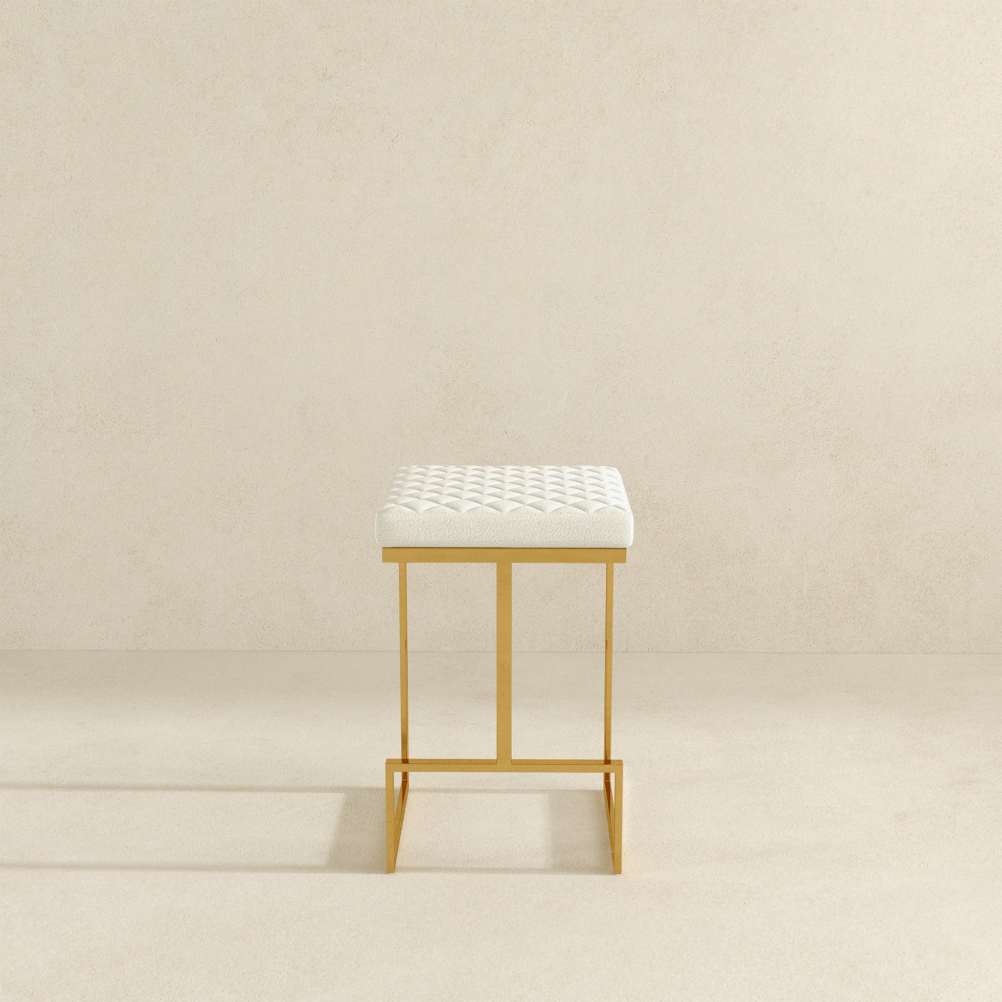 Joel Beige Boucle Counter Stool