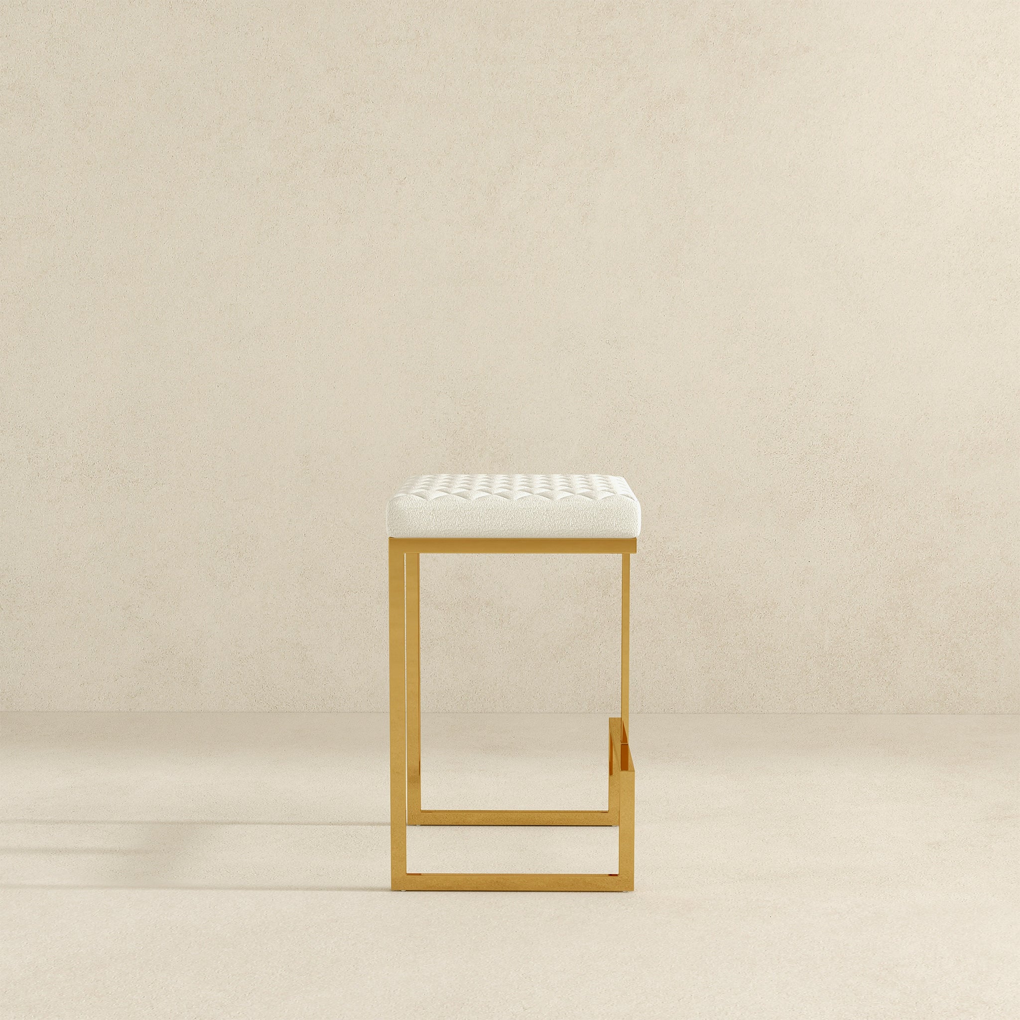 Joel Beige Boucle Counter Stool