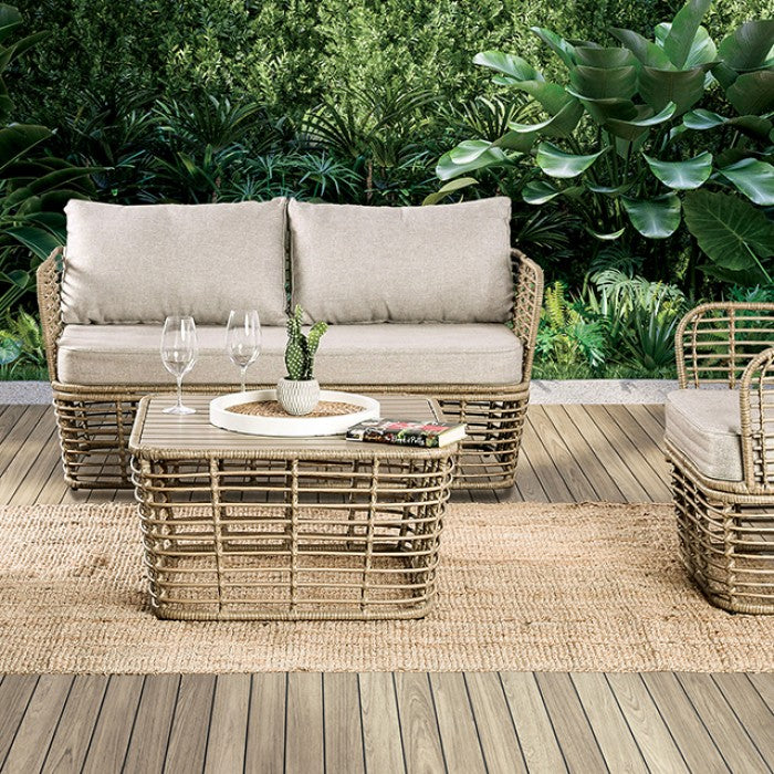 Johari Natural 4 Piece Patio Set