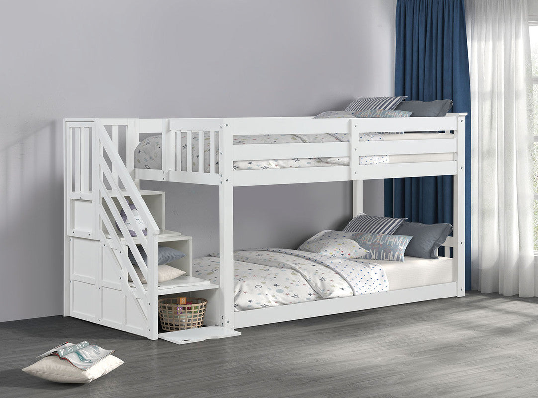 Jojo White Twin Bunk Bed