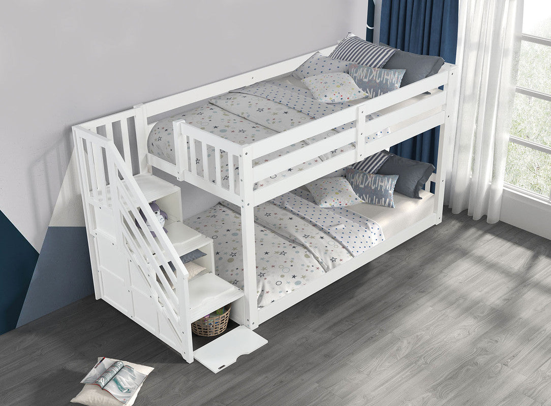 Jojo White Twin Bunk Bed