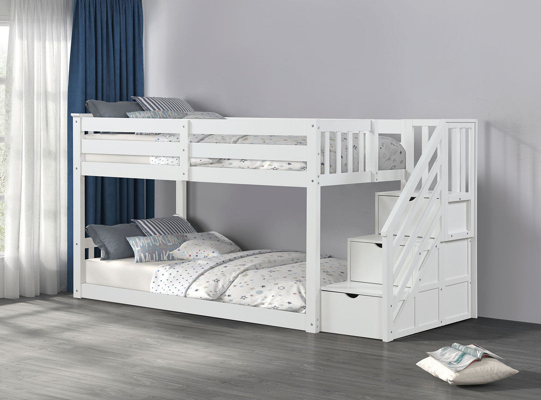 Jojo White Twin Bunk Bed