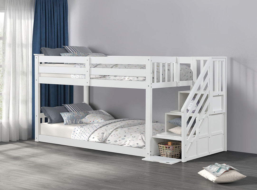 Jojo White Twin Bunk Bed