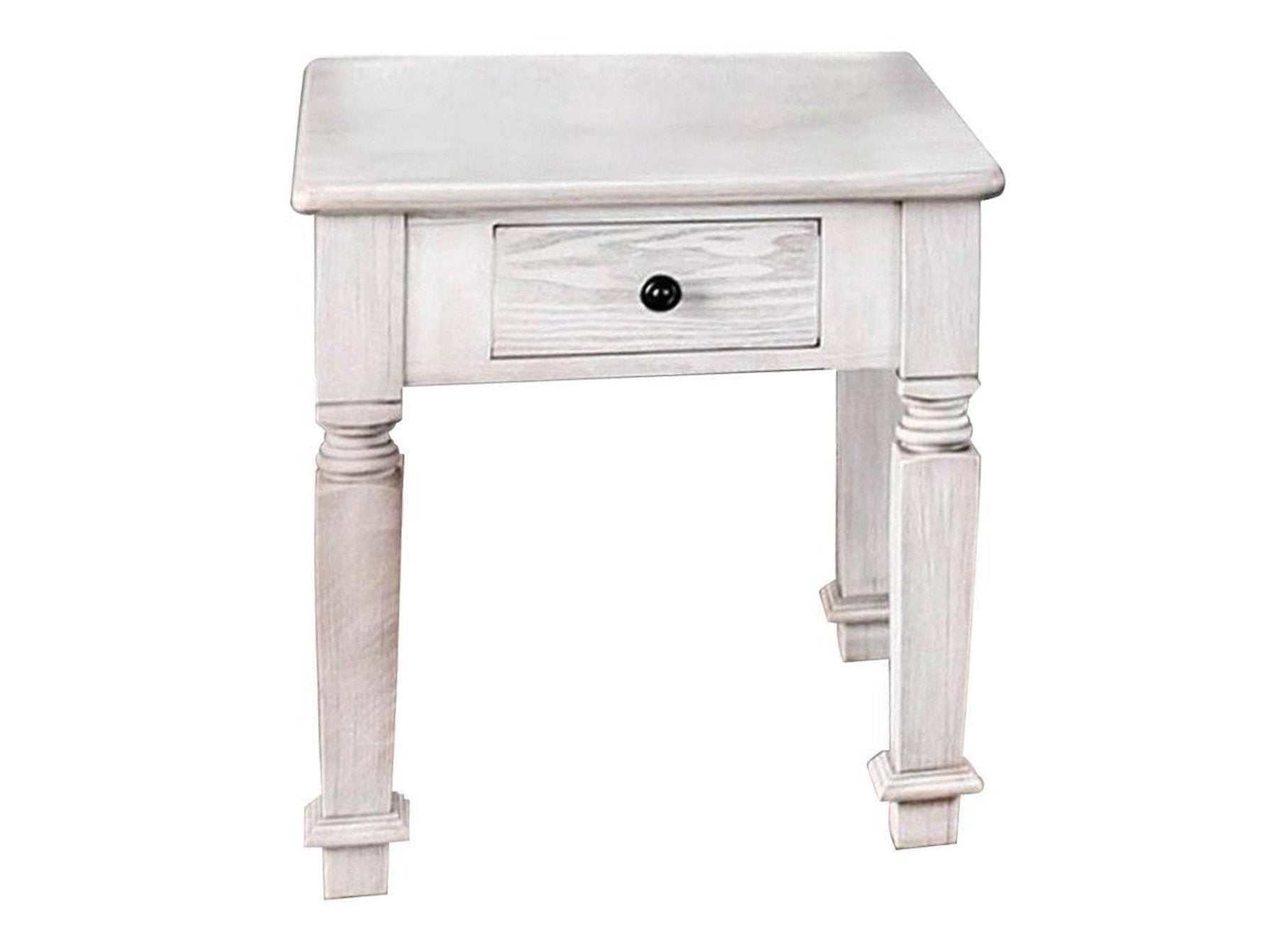 Joliet Antique White End Table