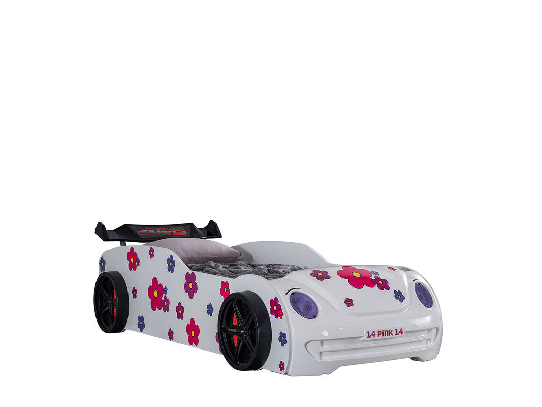 Jourley White Car Bed