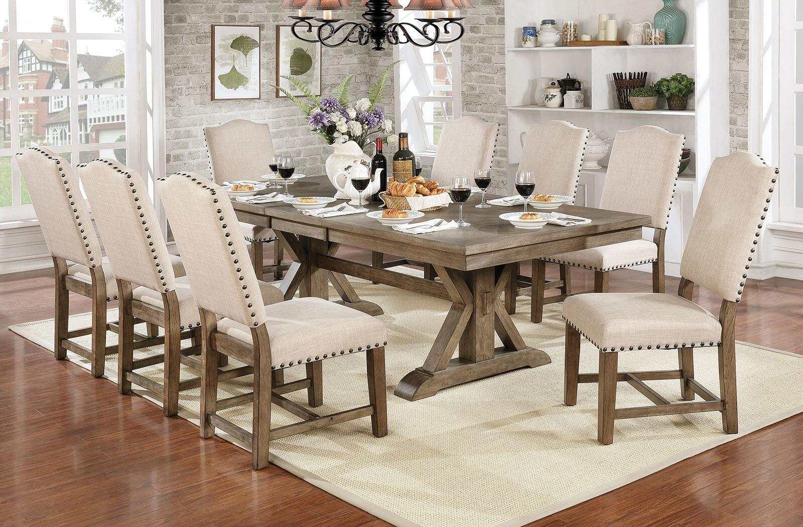Julia Light Oak & Beige Side Chair (Set of 2)