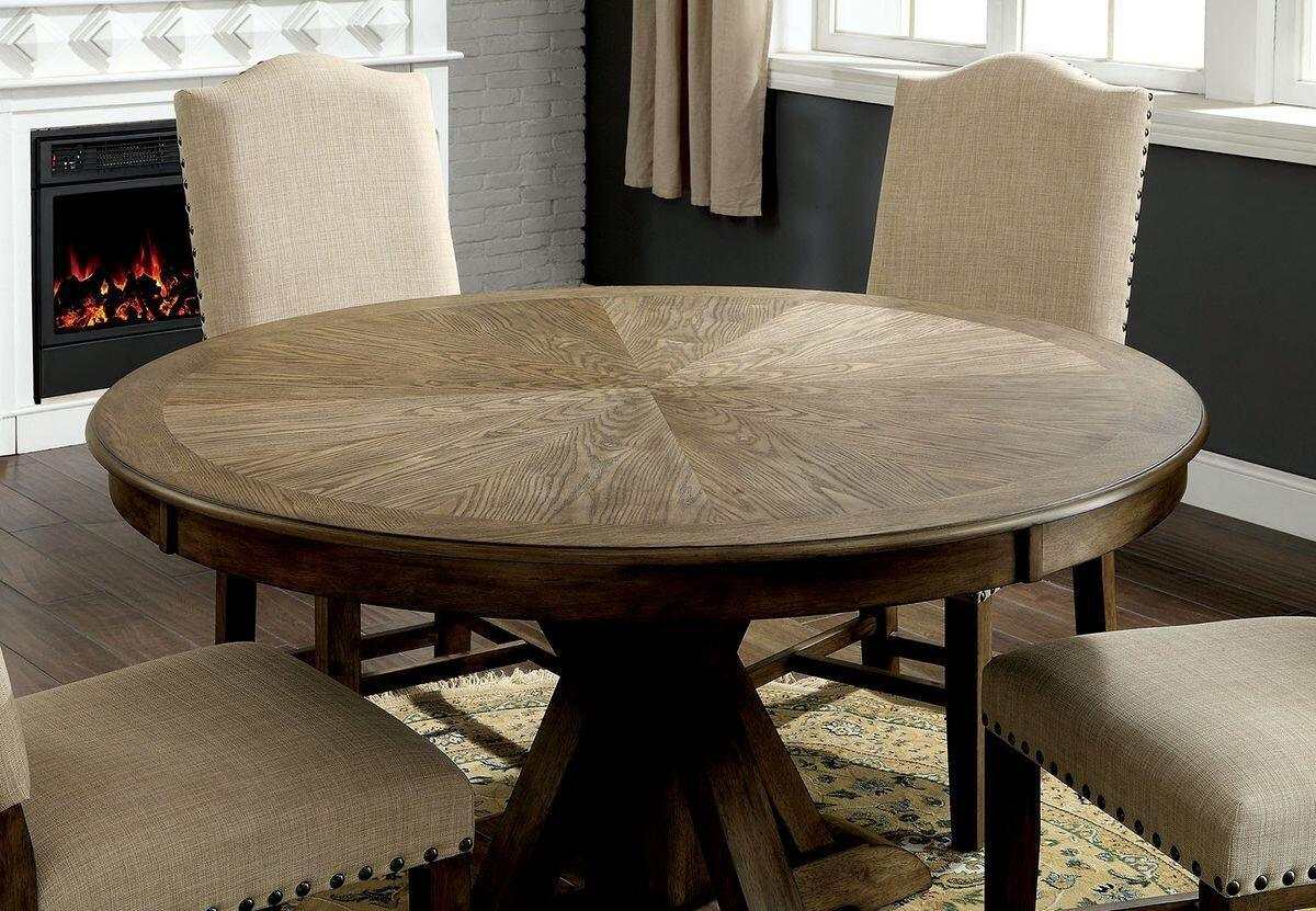 Julia Light Oak Round Dining Table
