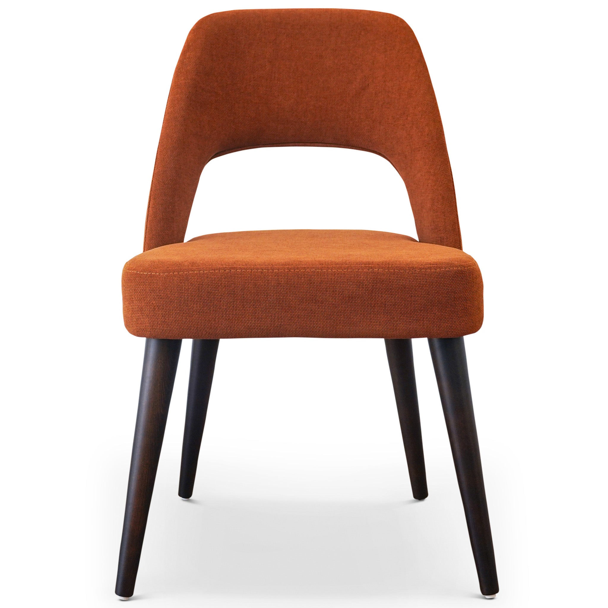 Juliana Mid Century Modern Burnt Orange Fabric Dining Chair (Set Of 2)