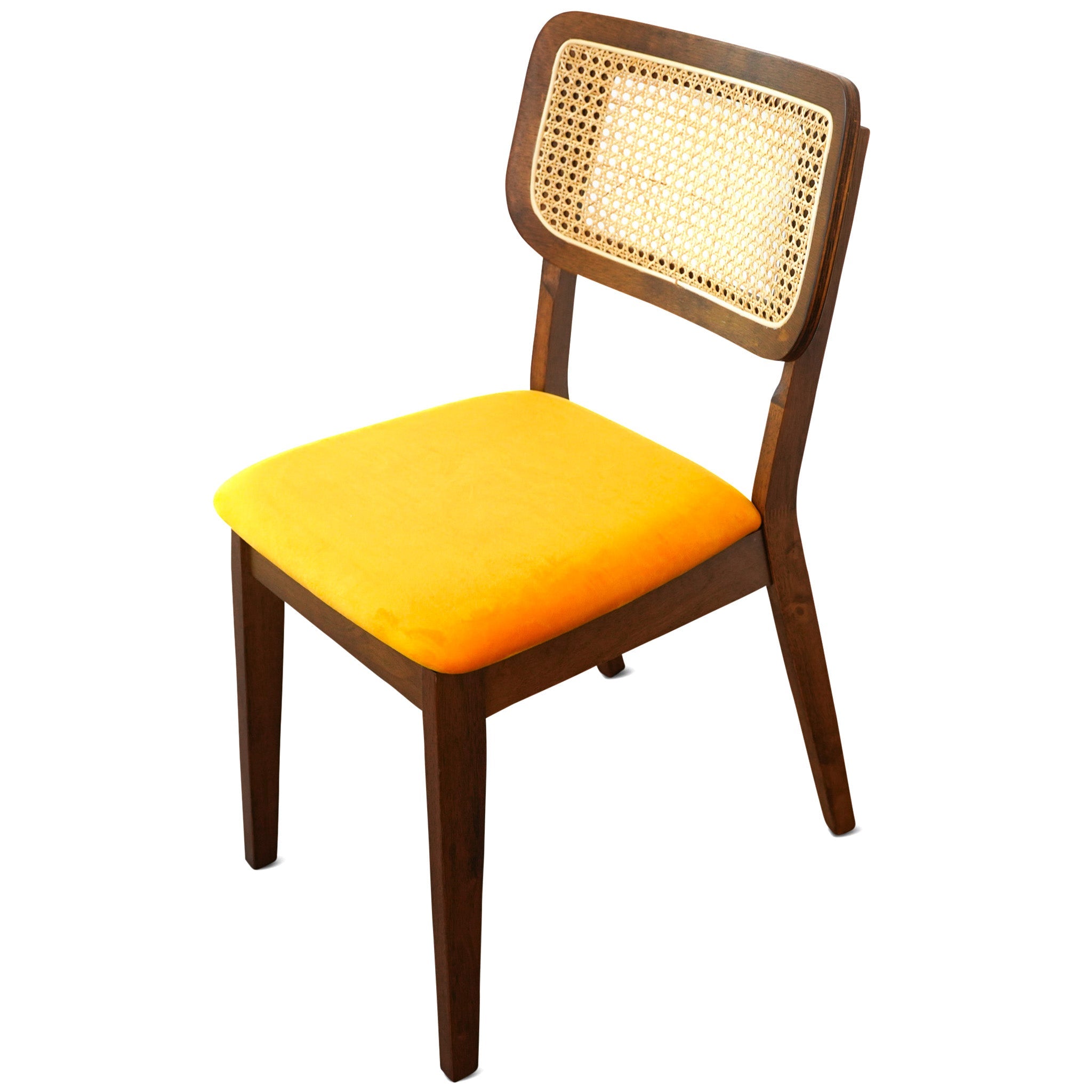 Kaden Orange Velvet Dining Chair (Set Of 2)