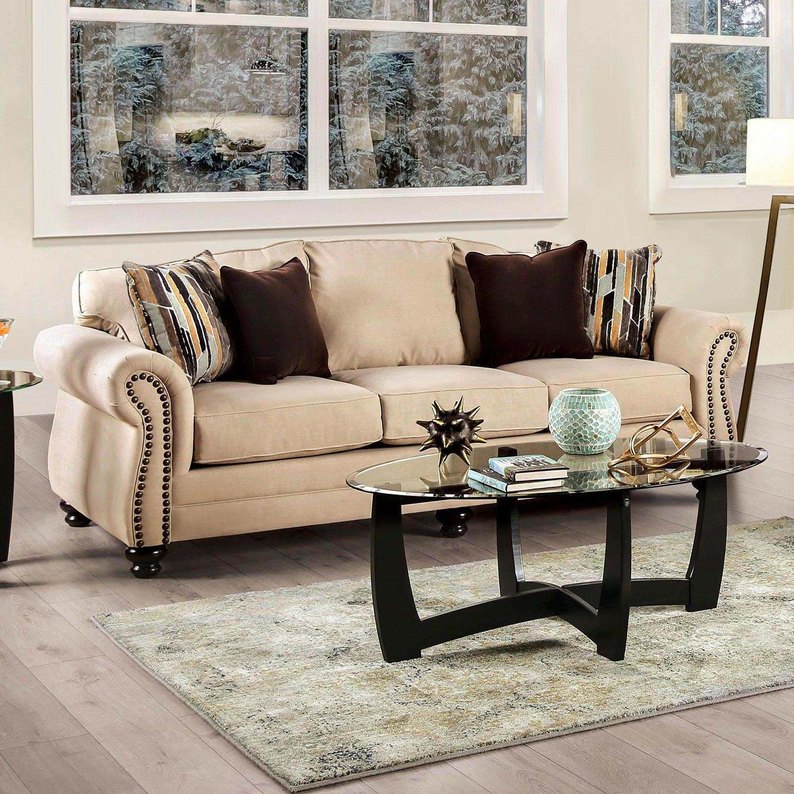Kailyn Sand Stationary Sofa & Loveseat 2pc