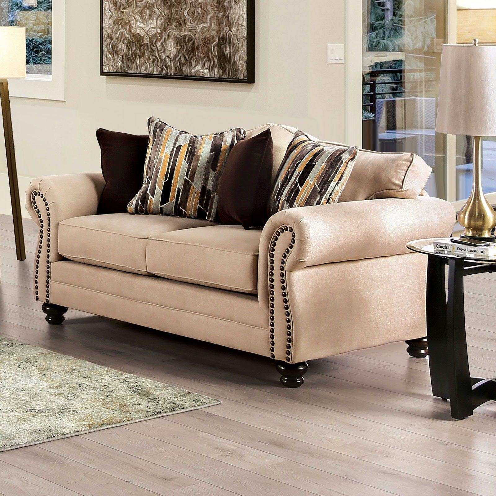Kailyn Sand Stationary Sofa & Loveseat 2pc