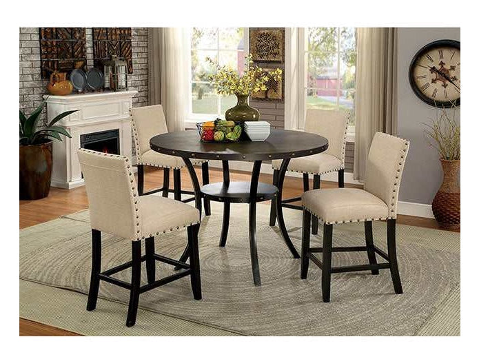 Kaitlin Light Walnut Round Counter Height Table