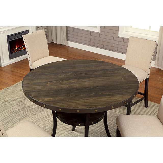 Kaitlin Light Walnut Round Counter Height Table