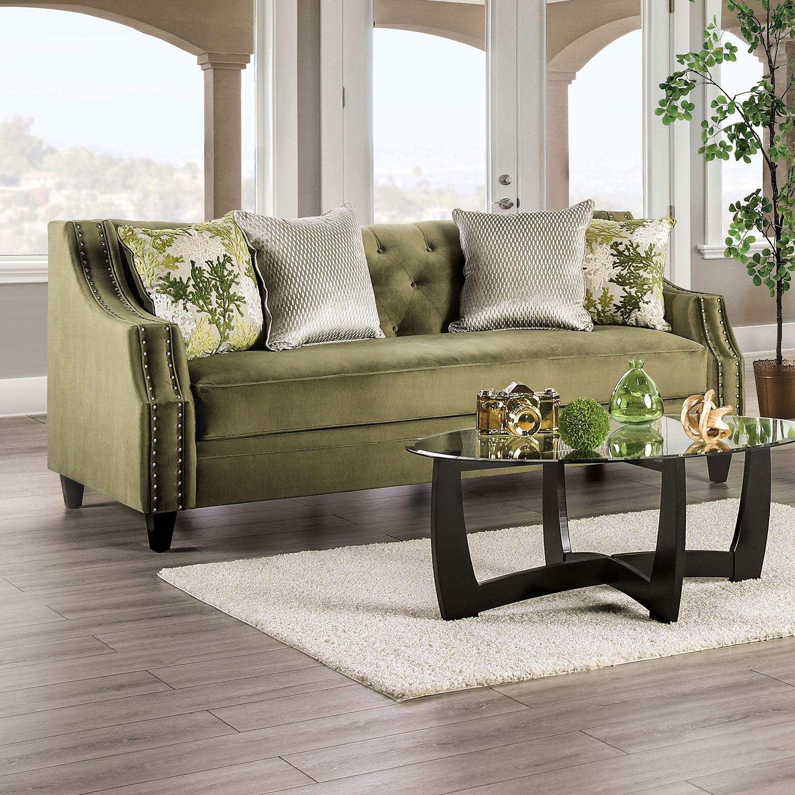 Kaye Green Stationary Sofa & Loveseat 2pc