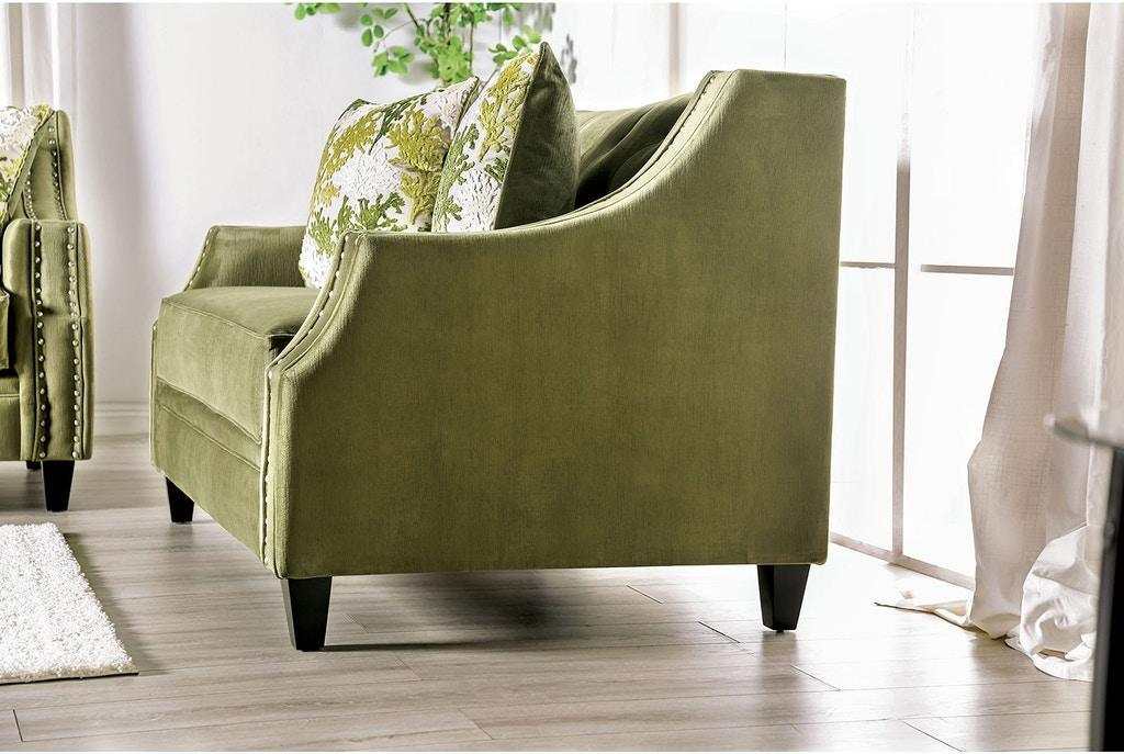 Kaye Green Stationary Sofa & Loveseat 2pc