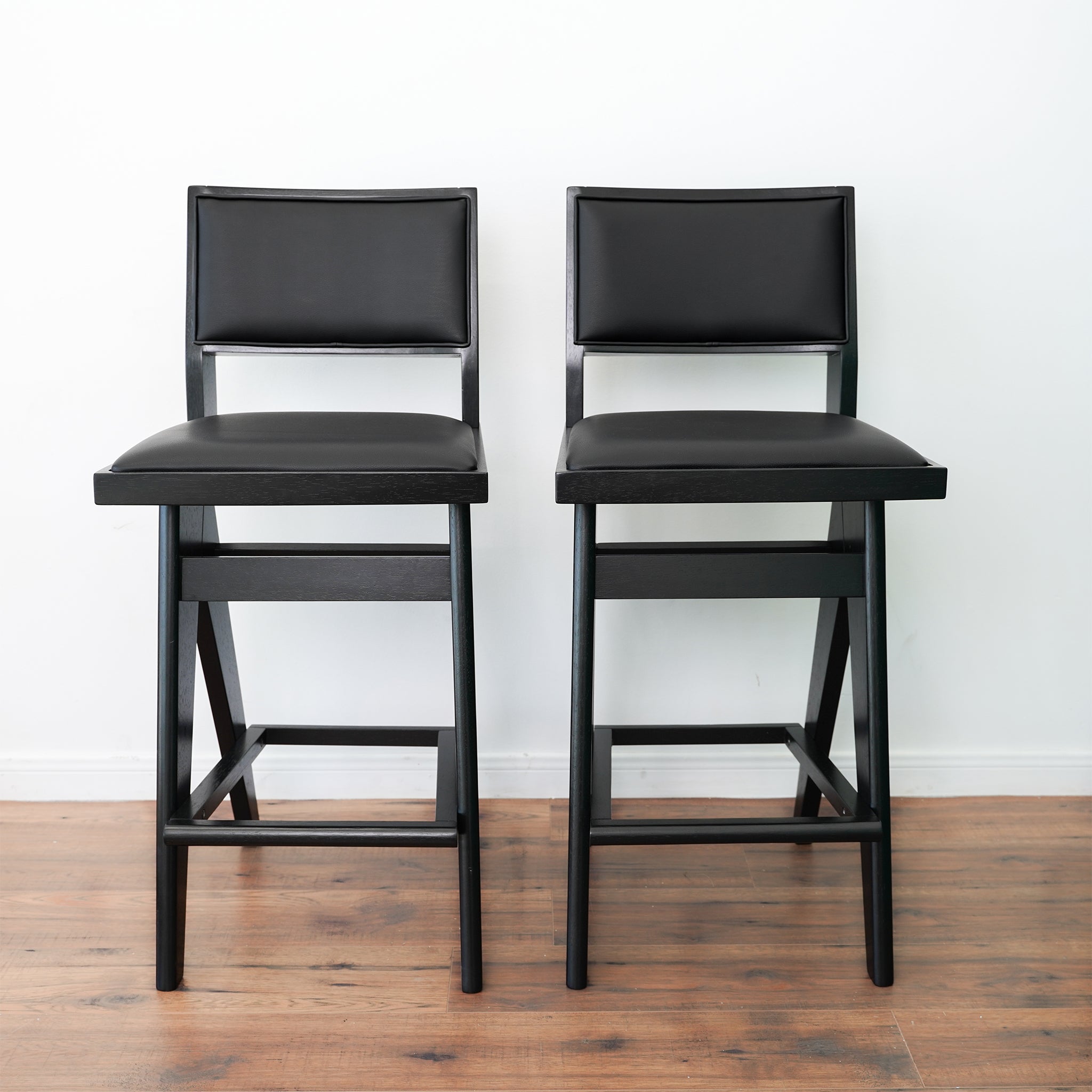 Keira Black PU Bar Stool (Set of 2)