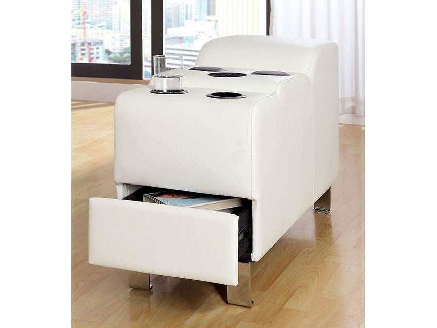 Kemina White Bluetooth Speaker Console