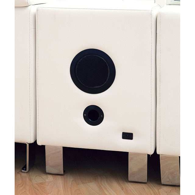 Kemina White Bluetooth Speaker Console
