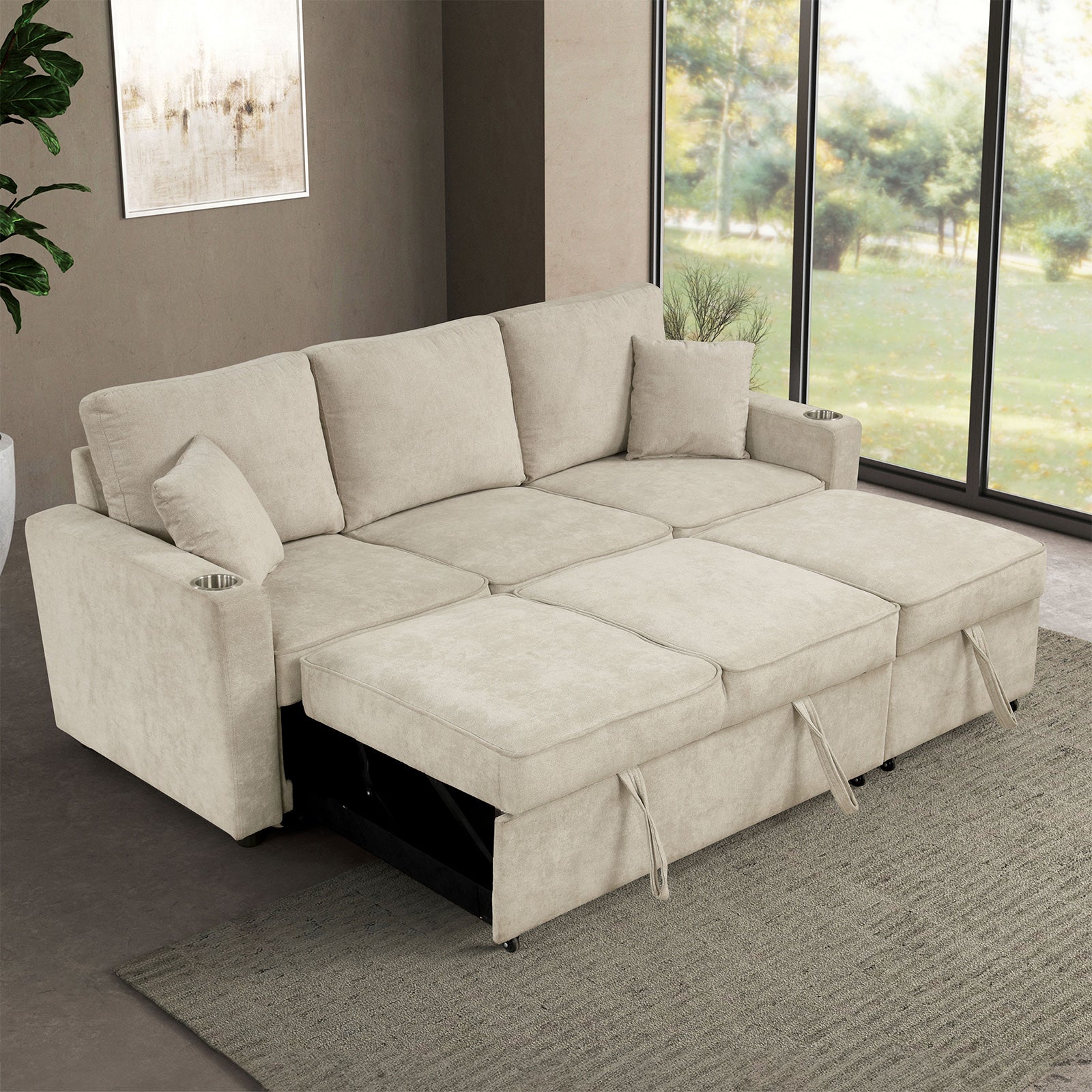 Kendal Beige Sleeper Sofa
