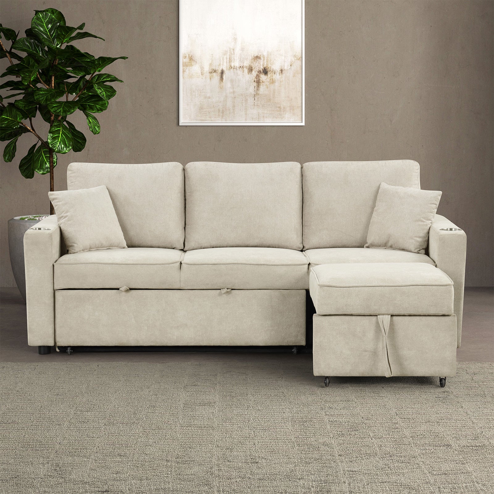 Kendal Beige Sleeper Sofa