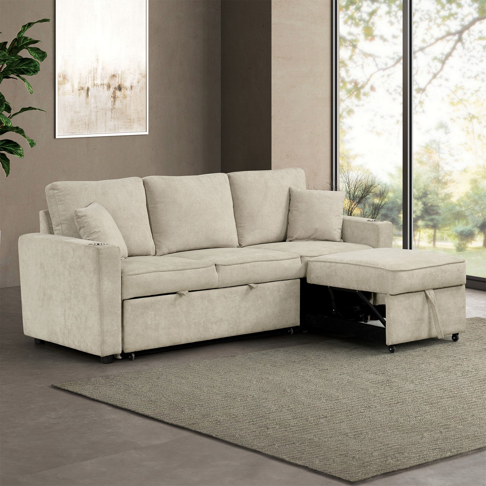 Kendal Beige Sleeper Sofa