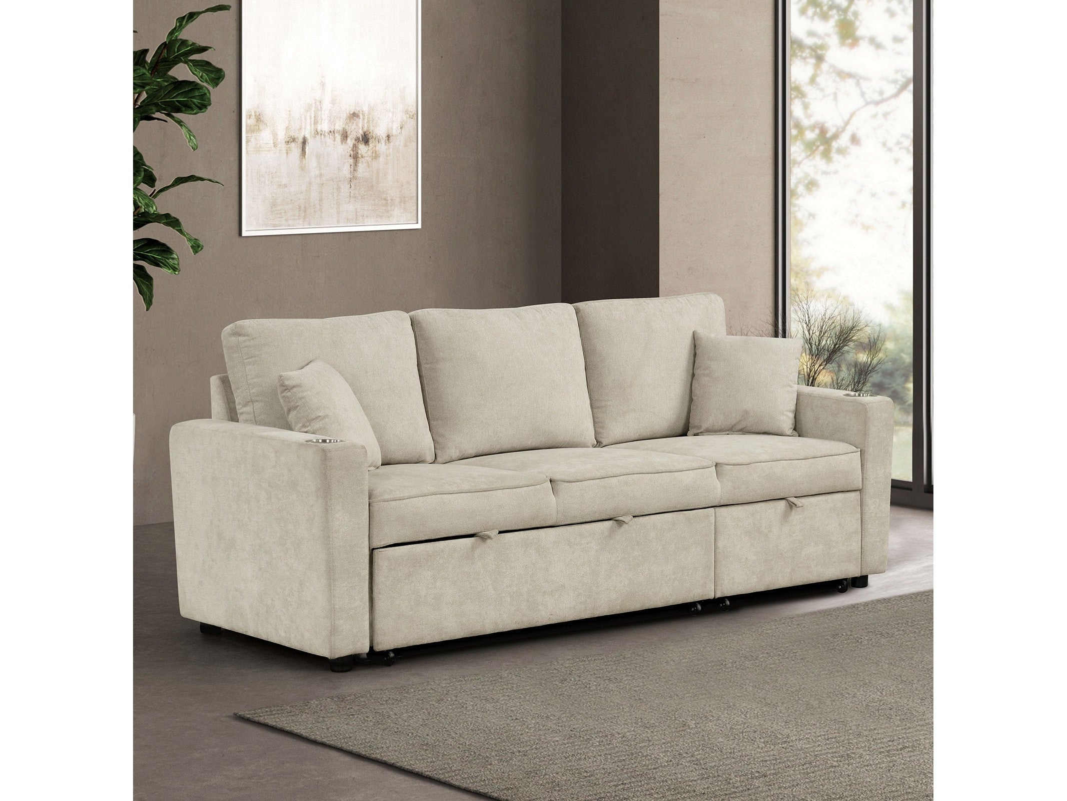 Kendal Beige Sleeper Sofa