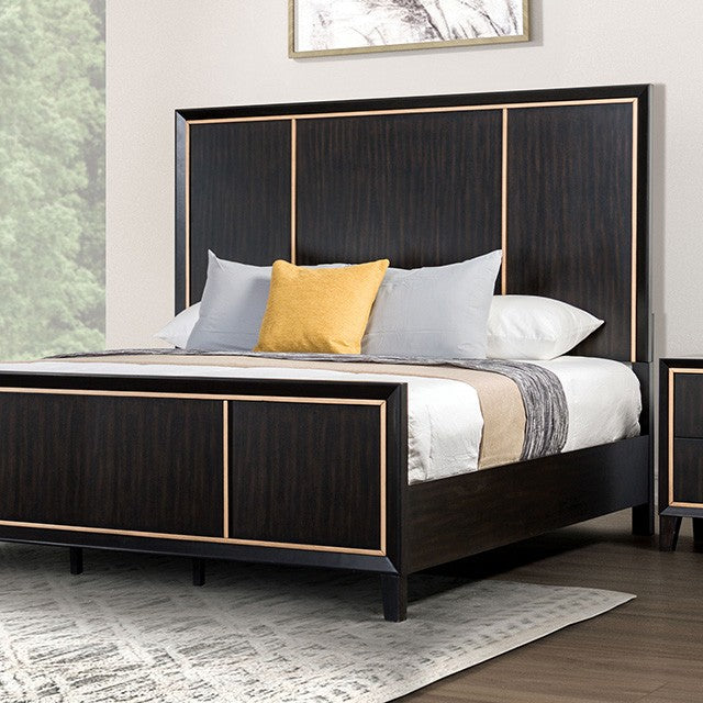Kenyada Espresso Queen 5 Piece Bedroom Set w/2 Nightstands