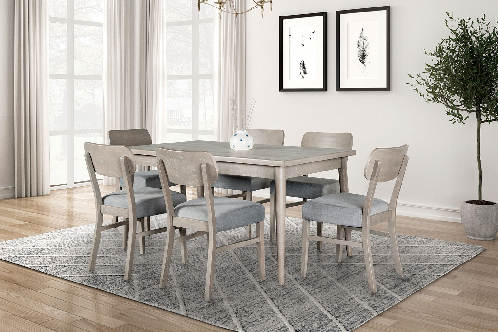Keynes Gray Side Chair (Set of 2)