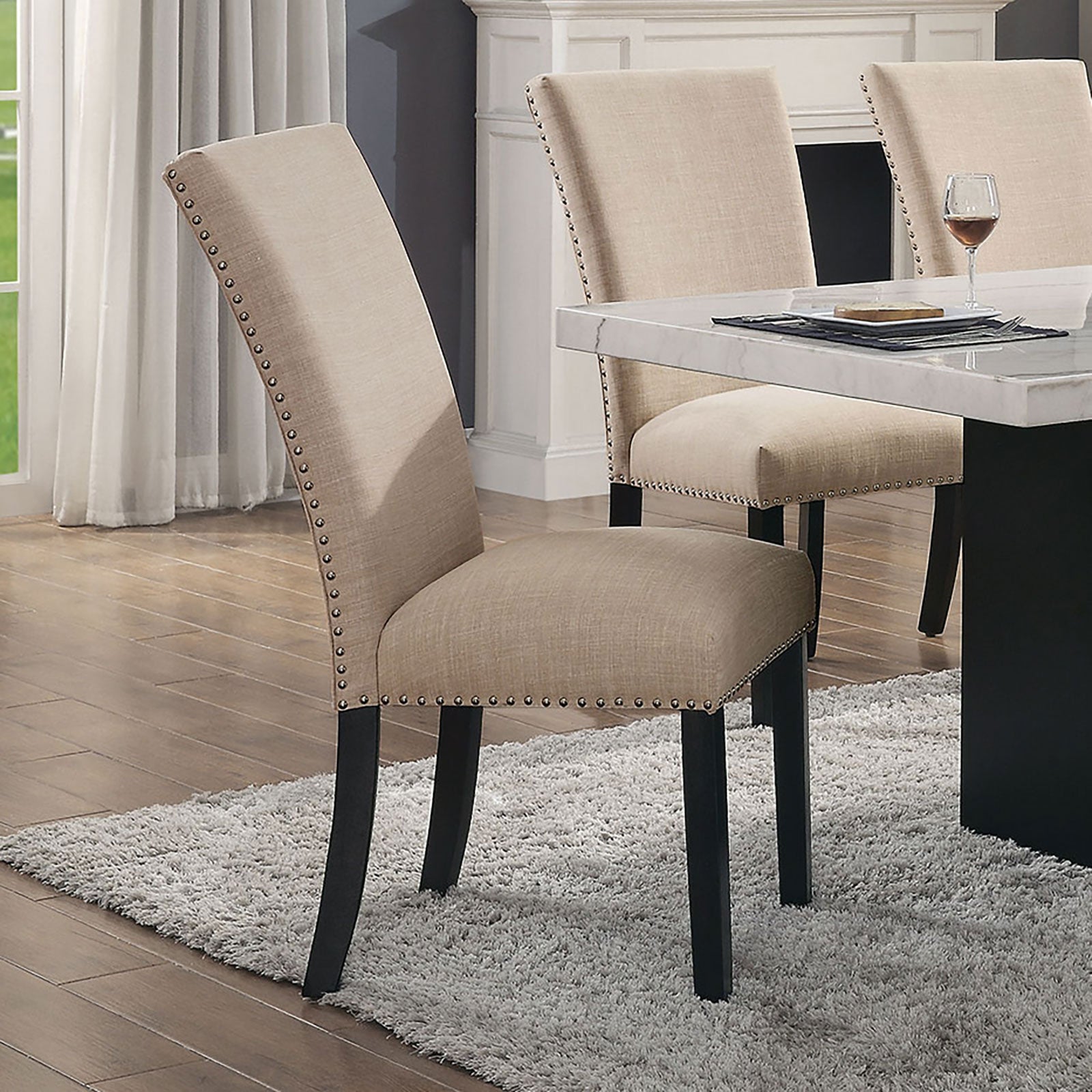 Kian White/Black 7 Pc. Dining Room Set
