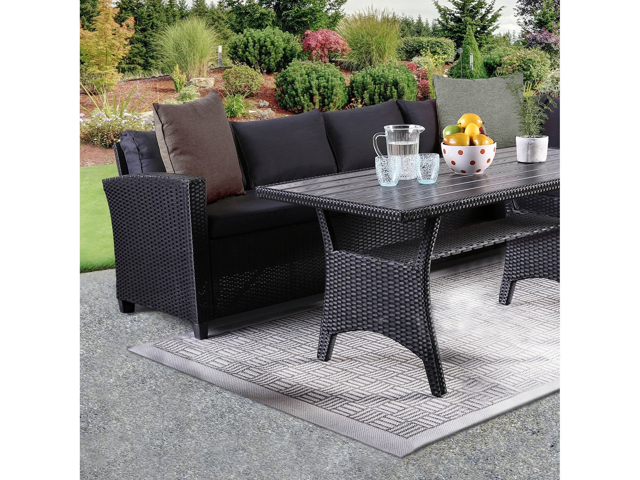 Kimara Black Outdoor Dining Table