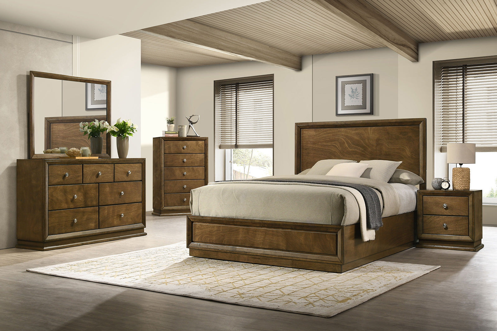 Kirkham Walnut Eastern King Bed