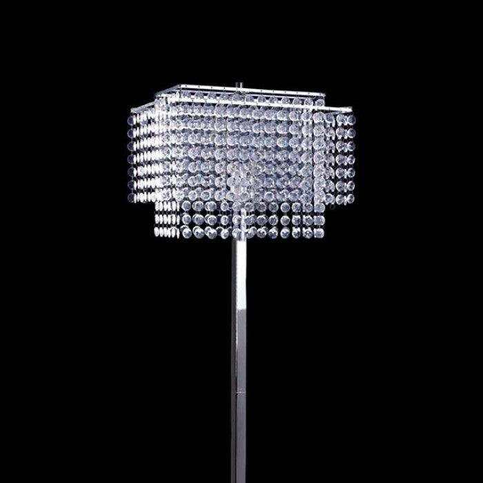 Kit Crystal & Chrome Floor Lamp