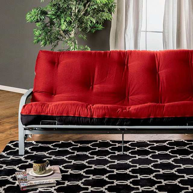 Knox Red/Black 8" Red Futon Mattress w/ Innerspring