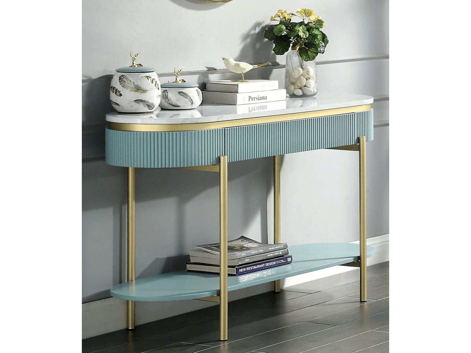 Koblenz Light Teal Sofa Table