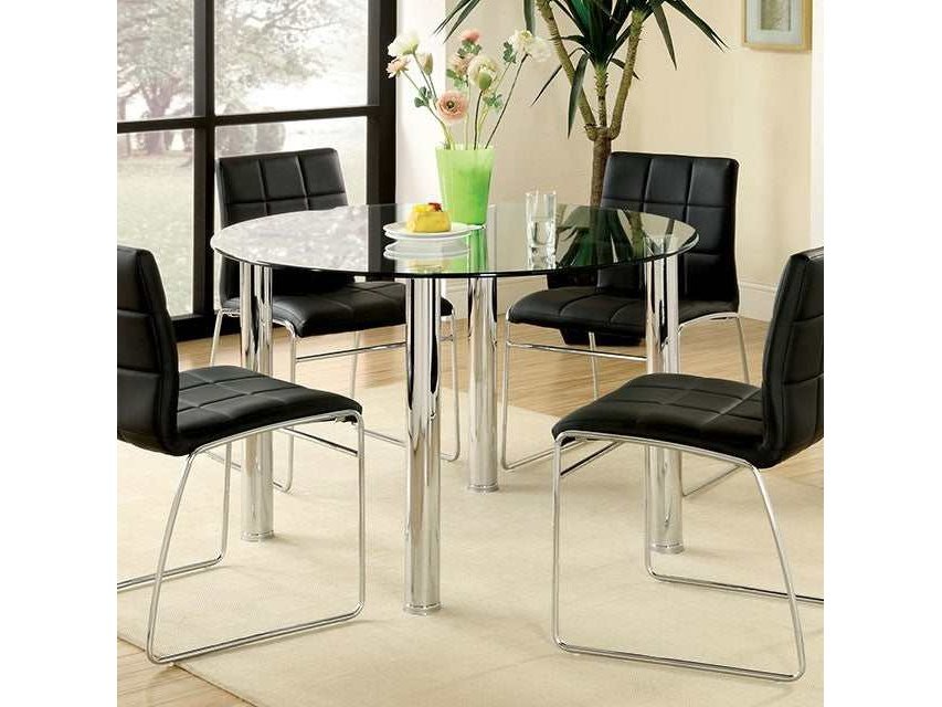 Kona Chrome Round Dining Table
