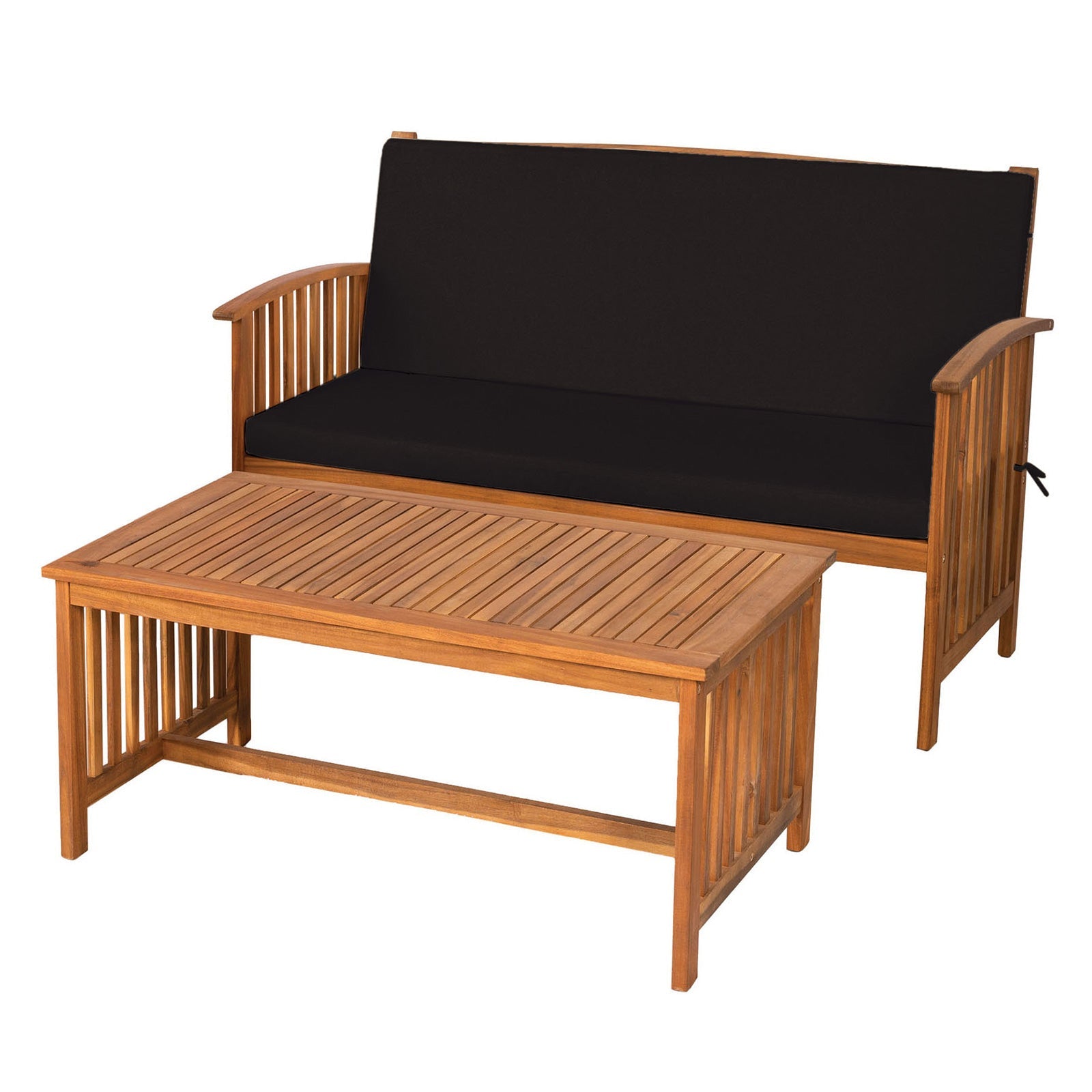 Kyushu Black/Natural 3 Piece Patio Set