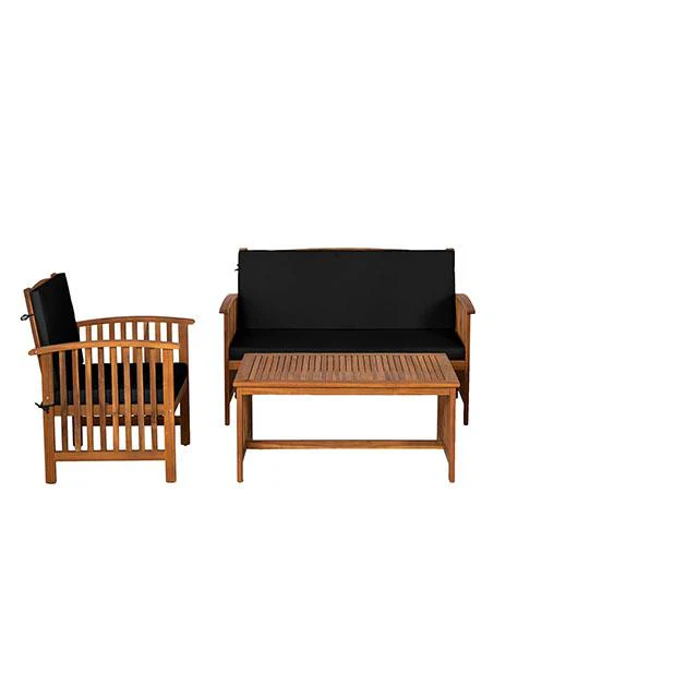 Kyushu Black/Natural 3 Piece Patio Set
