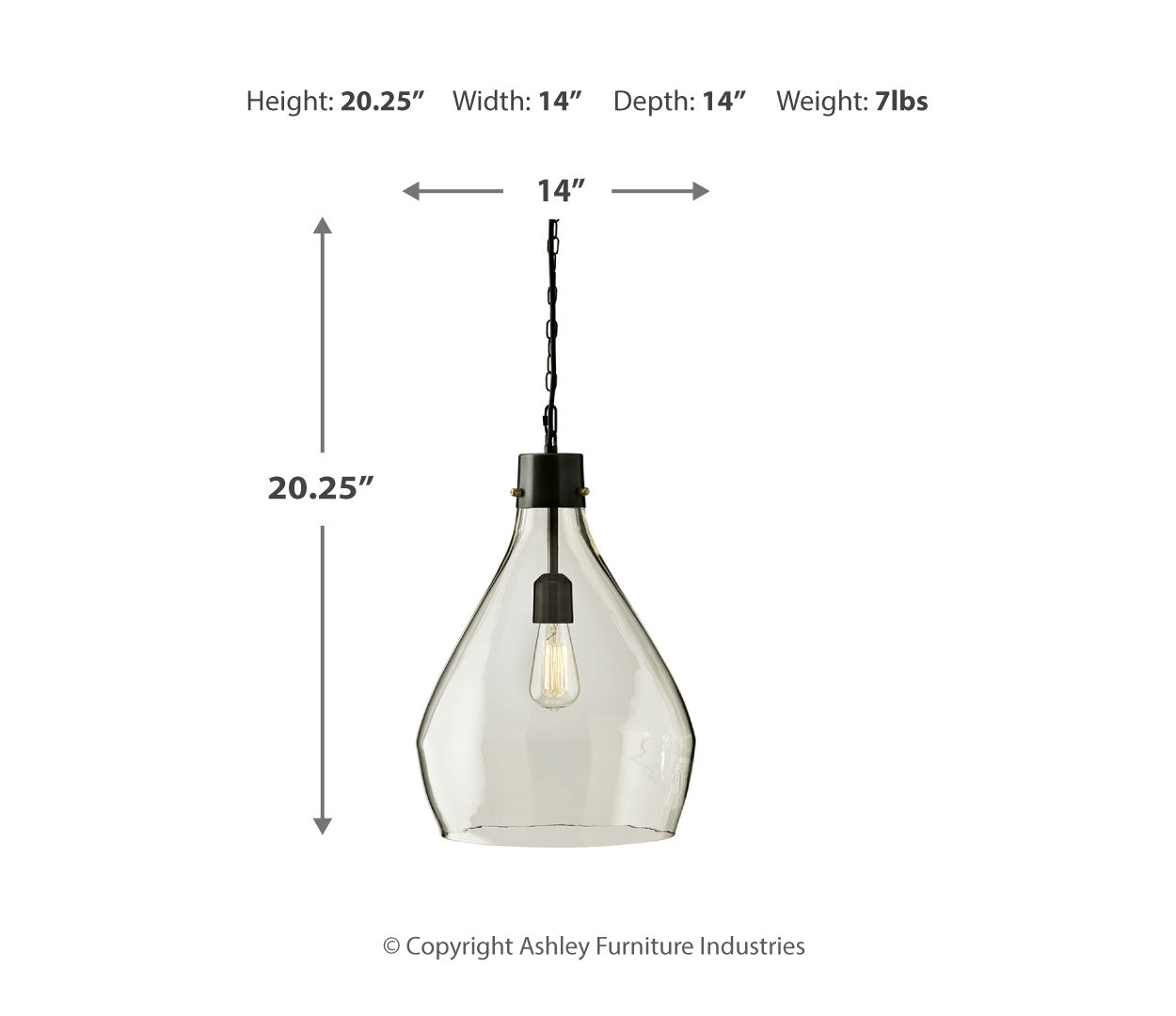 Avalbane Glass Pendant Light (1/CN)